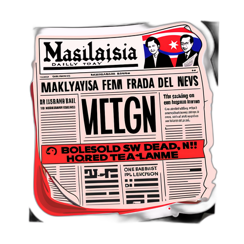 Sticker Gaya Vintage: Laman Depan Akhbar