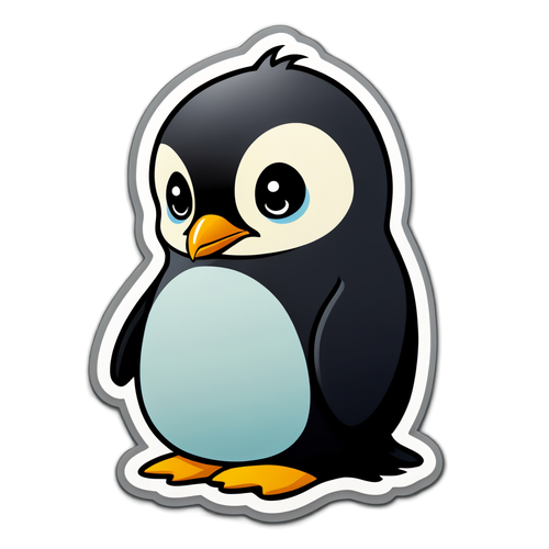 Sad Penguin Sticker