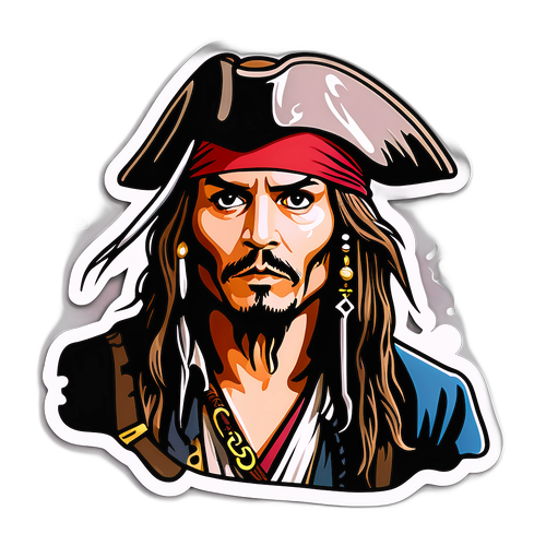 Diseño de Johnny Depp como el Capitán Jack Sparrow