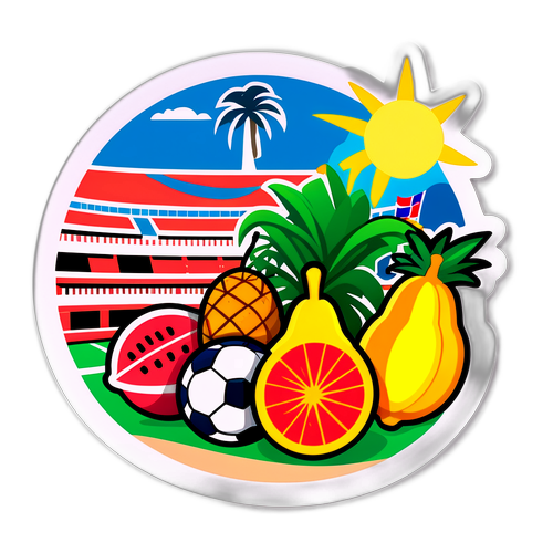 Sticker für die Copa mit tropischen Früchten