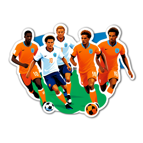 Voel de Passie: De Ongelooflijke Oranje Sticker die Iedere Voetbalfan Moet Hebben!