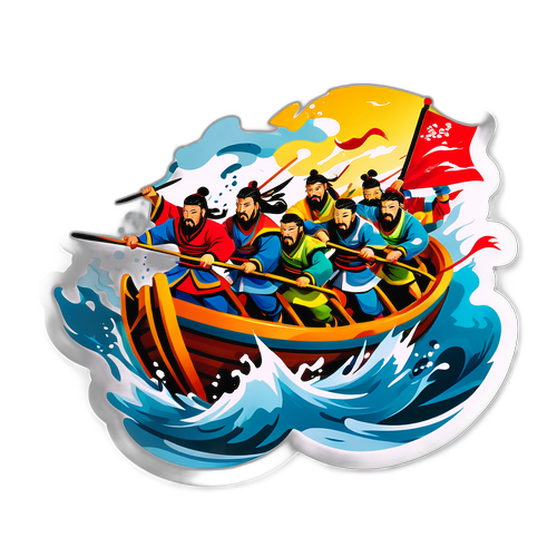 三国志の激しいボート競争