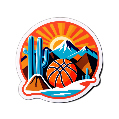 Retro Basketball Desert-Snow Design
