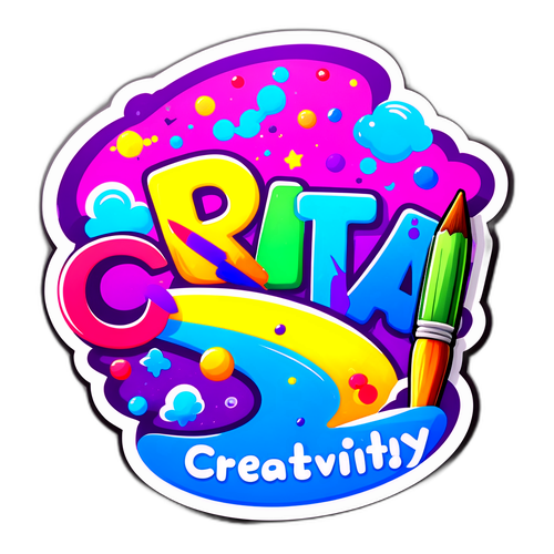 Farverig Kreativitet Sticker