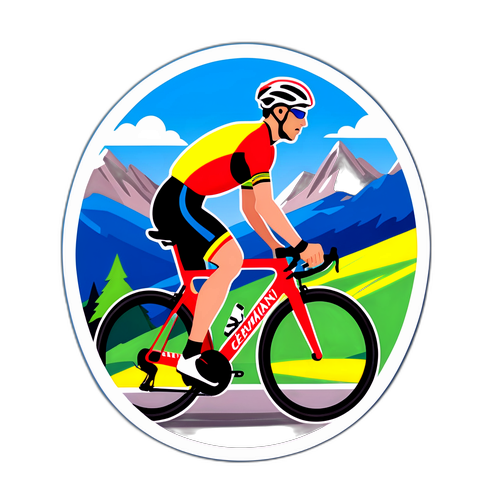 Vibrante sticker van de Tour van Duitsland