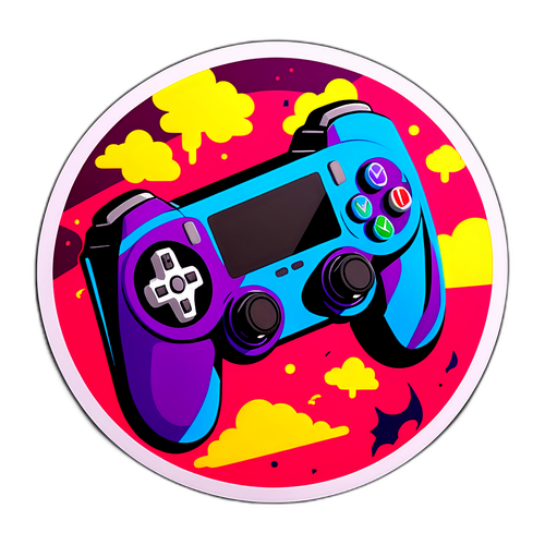 Nálepka s herním ovladačem