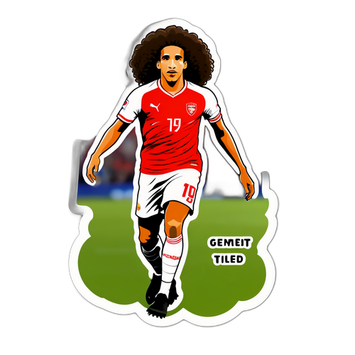 Guendouzi'nin Hareketliliğini Yansıtan Spor Sticker'ı