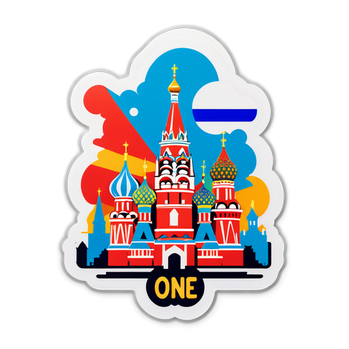 Яскравий наліпка 'Канал Один'