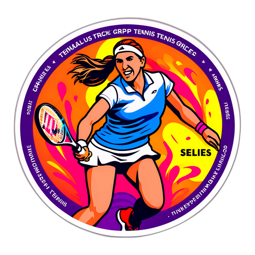 Crea un adesivo con la presa unica di Monica Seles e la sua determinazione ardente