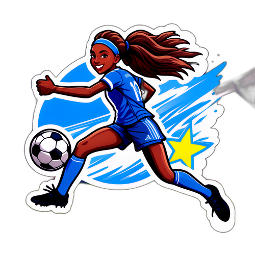 An Inspiring Soccer Sticker of Athleticism