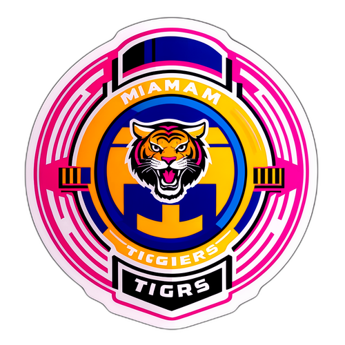 Etiqueta que combina los elementos de Inter Miami y Tigres