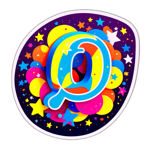 Stiker Angka '67' Ceria