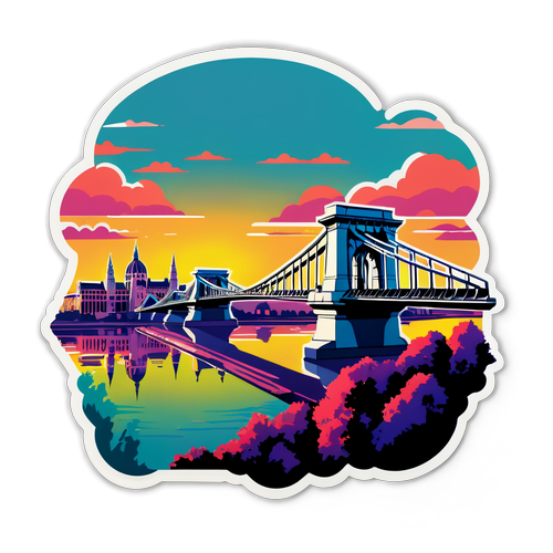 Liberty Bridge Budapest Naplemente