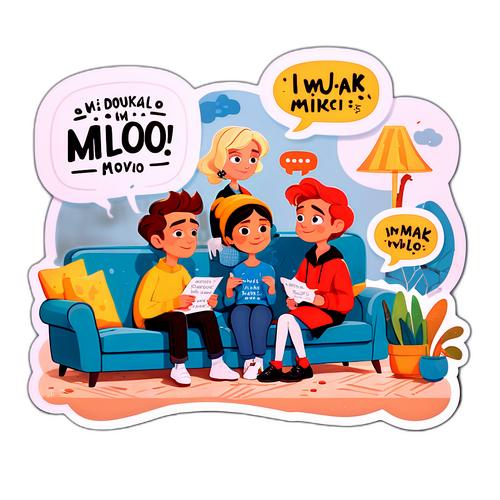Wesoły sticker z postaciami z 'M jak miłość'