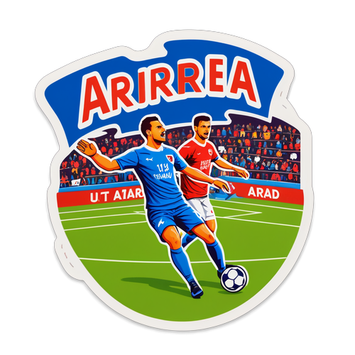 Sticker cu jucătorii echipei UTA Arad