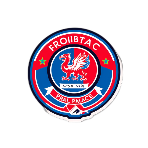 Fotballklistremerke med Fredrikstad Crystal Palace-farger
