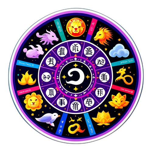 十二生肖運勢貼紙設計