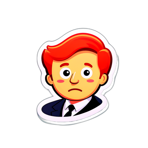 Minimalist Aufkleber von Günther Jauch mit stilisiertem Fragezeichen