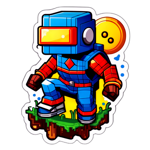 Diseño Silksong con héroe pixelado