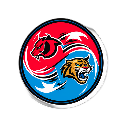 Devils vs Panthers Hockey Sticker