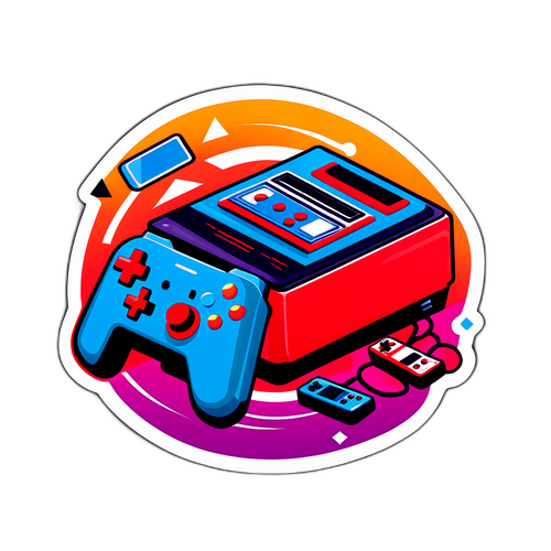 Retro to Modern Gaming Evolution Sticker