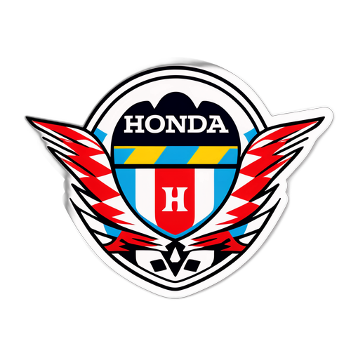 Sticker ng Honda na Inspirado sa Racetrack