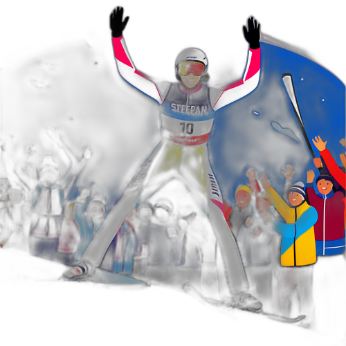 Sticker von Stefan Kraft beim Skispringen