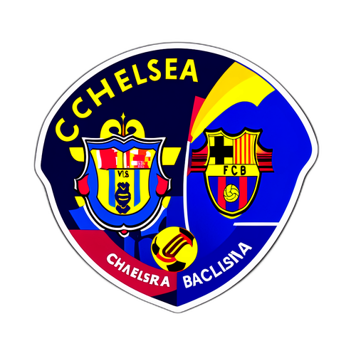 Stiker Chelsea vs Barcelona