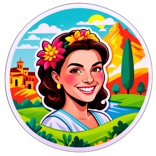 Adesivo di Francesca Fialdini nel paesaggio italiano