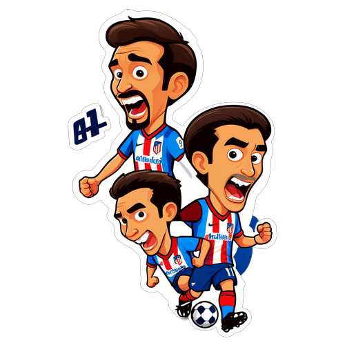 Atletico Madrid Karikatür Sticker