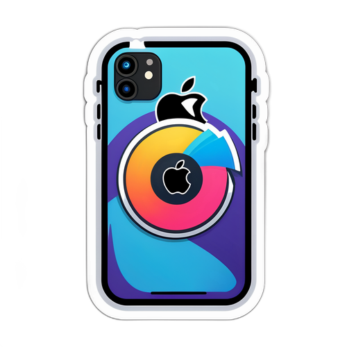 Sticker tình yêu công nghệ với hình ảnh iPhone