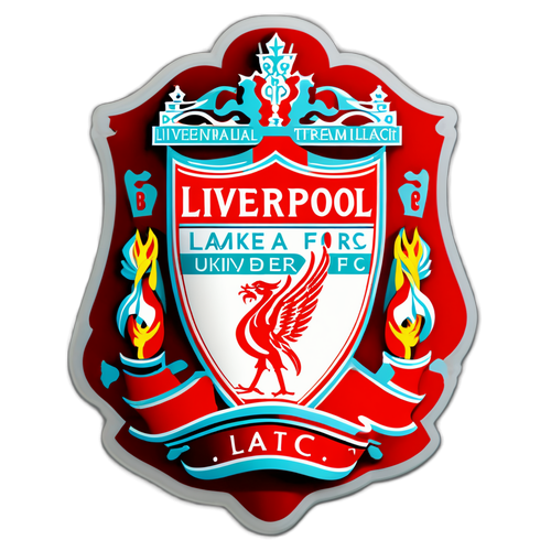Liverpool FC-klubmærke på rød baggrund