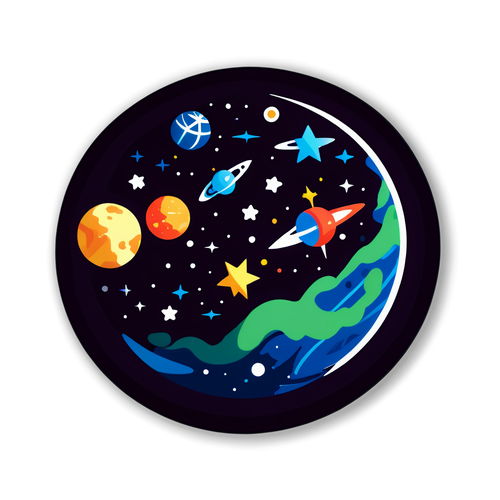 Futuristisk Starlink-klistremerke