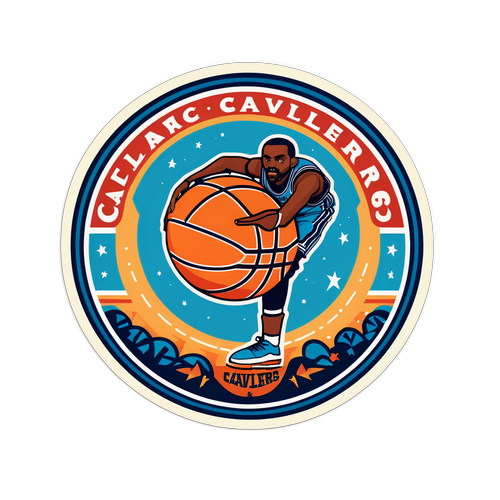 Retro na Sticker ng Laban ng Cavaliers vs Magic