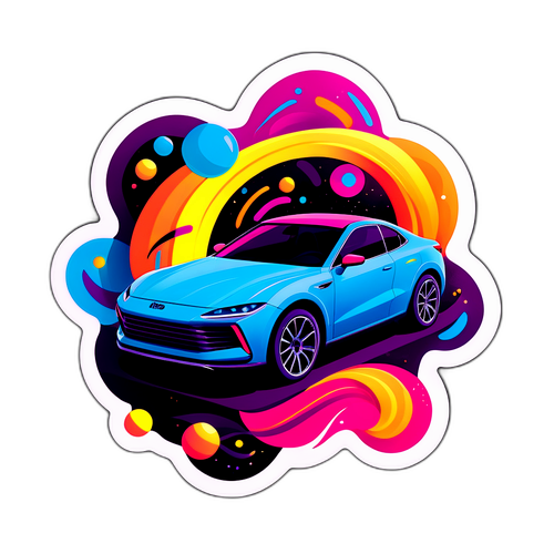 מדבקת רכב צבעונית