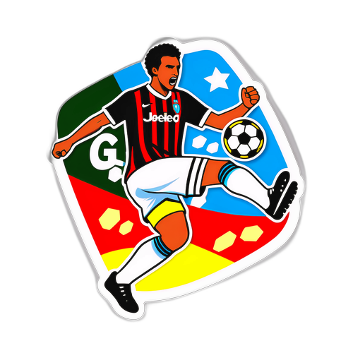 Un'emozionante rappresentazione di una partita di calcio tra squadre rivali di Serie A