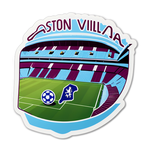 Stiker Ceria Aston Villa vs Chelsea