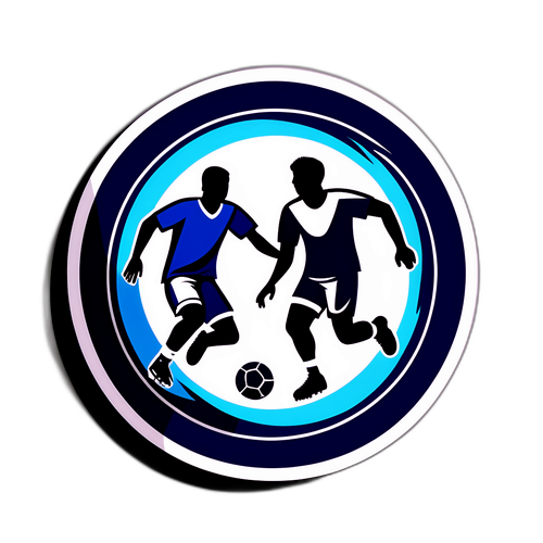 Autocollant symbolisant le football moderne