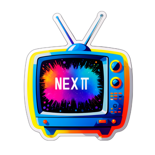 טלוויזיה עתידנית עם לוגו נקס TV