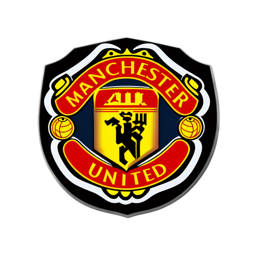 Manchester United Crest med Fotballelementer