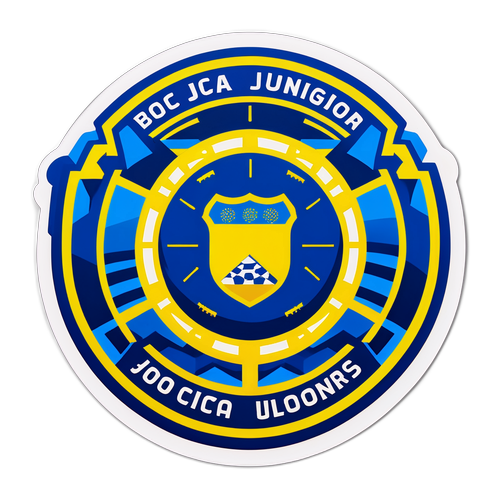 Autocollant inspiré par le club de football Boca Juniors