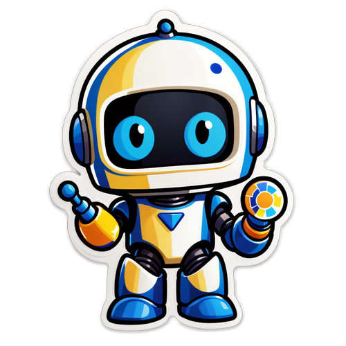 Sticker Alien Robot Astro Bot