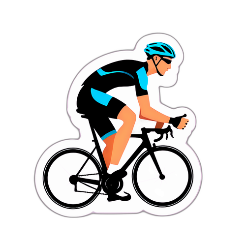 Minimalist cykelstyrke sticker