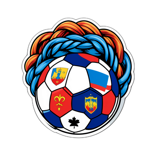 Spumă de fotbal cu împletituri românești
