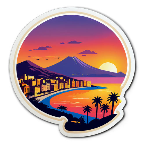 En stille utsikt over Napoli ved soloppgang