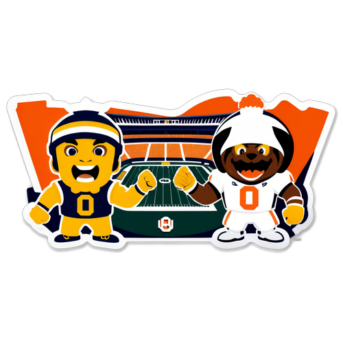 Ohio State vs. Michigan Game Mascots Sticker