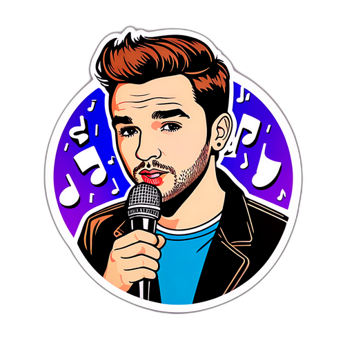 Retro Sticker van Liam Payne