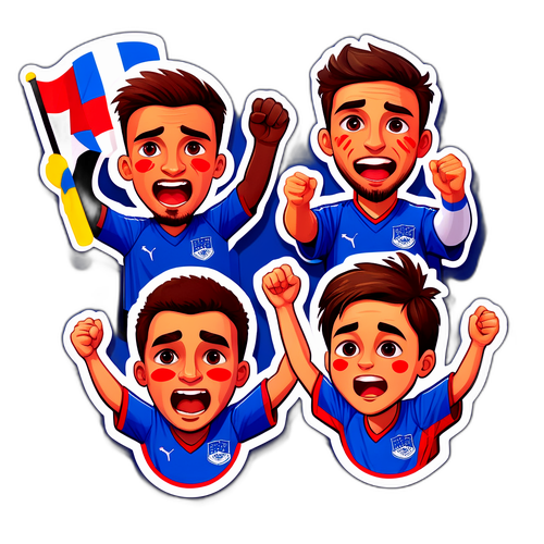 Sticker care surprinde emoțiile suporterilor în timpul meciului Rangers vs Kilmarnock