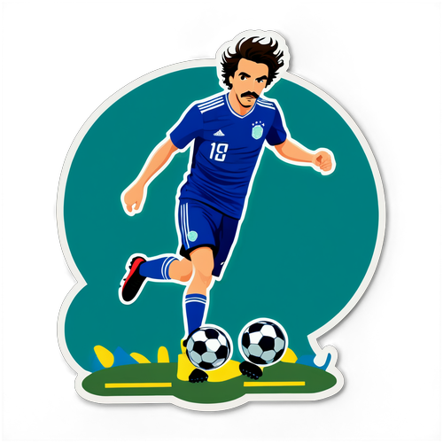 Fußball Aufkleber mit Mats Hummels