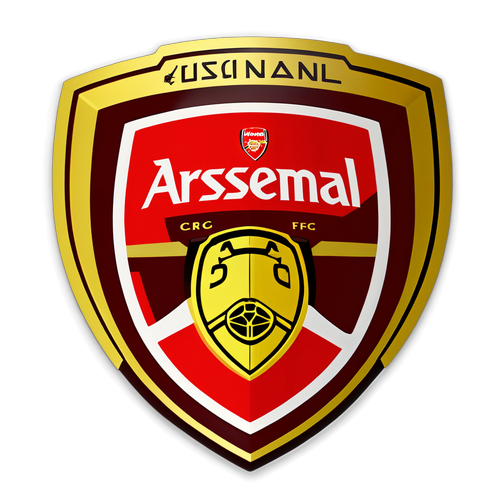 Dynamic Arsenal FC Crest with Roaring Cannon